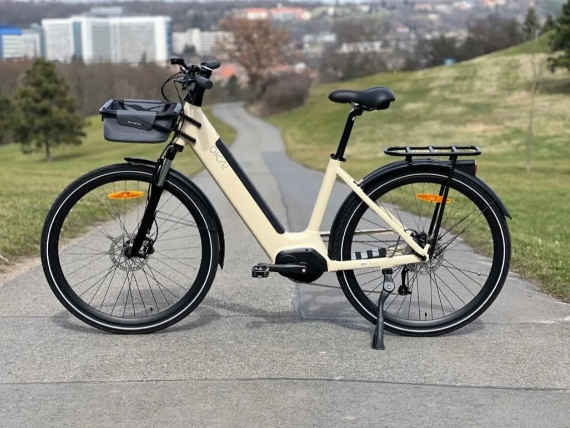 OKAI EB10 beżowy rower elektryczny 250w BAFANG EBIKE