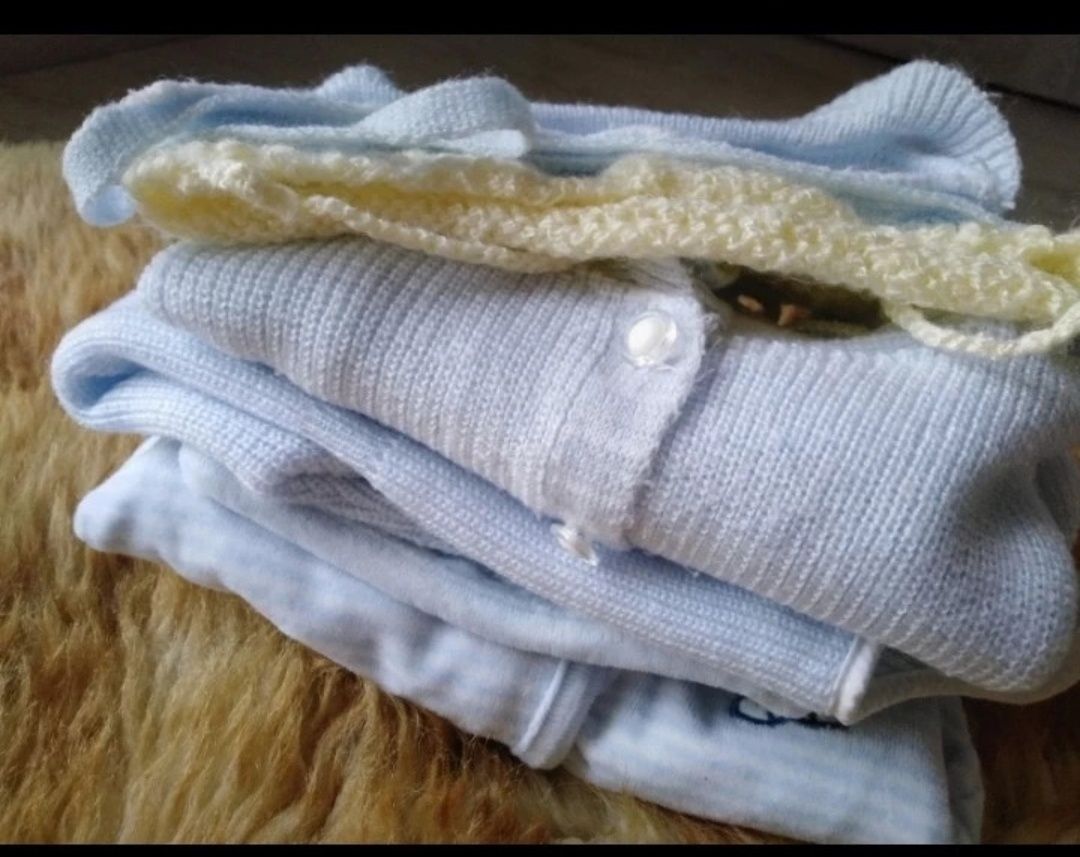 Wyprawka  spiochy sweterek czapka zestaw odziezy dla chlopca 56-68