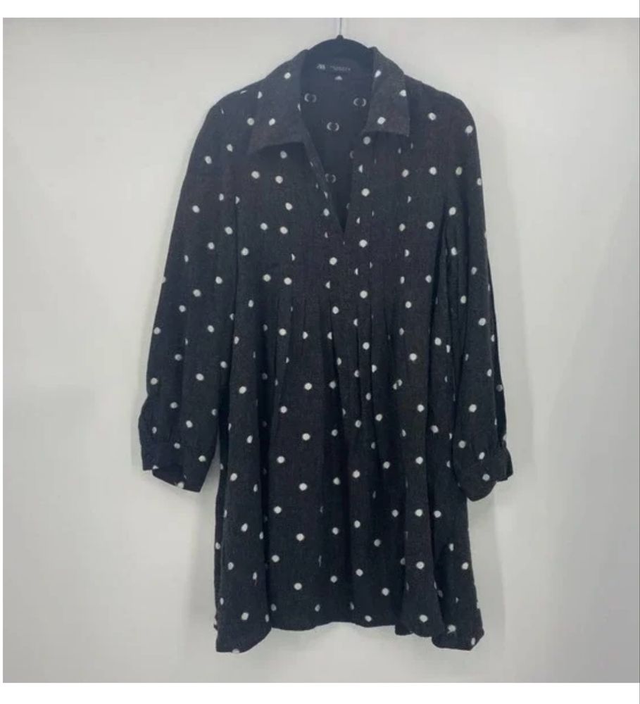 Платье zara в горошек