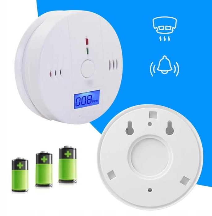 CZUJNIK CZADU GAZU CO lcd wykrywacz tlenku węgla detektor certyfikat