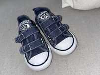 Niskie granatowe converse conversy r.22 wkł.13cm rzepy