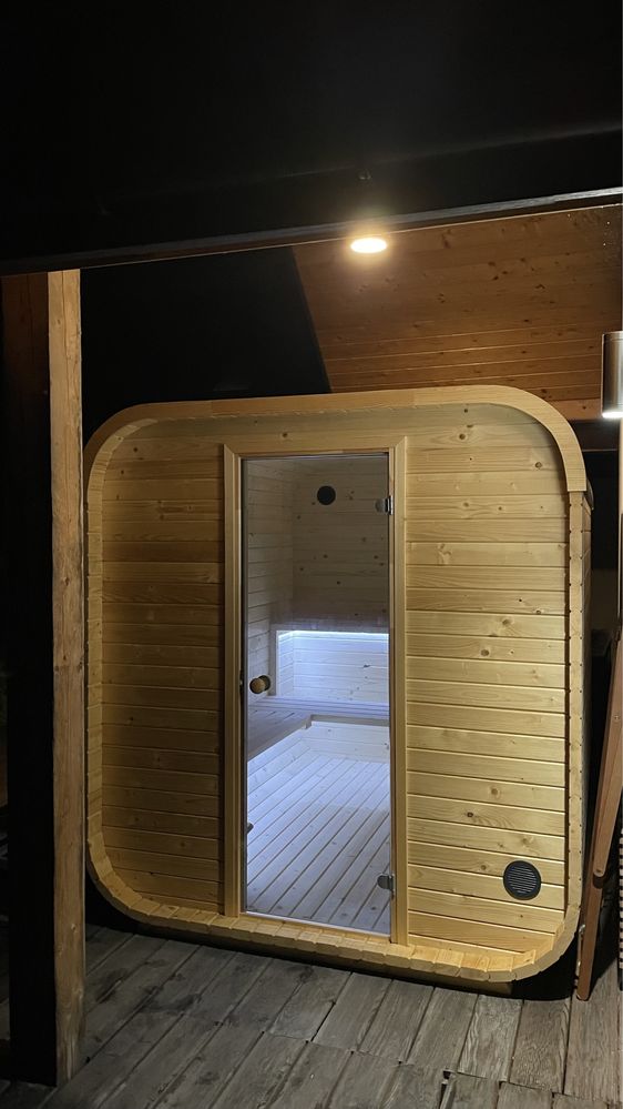 sauna ogrodowa owalna