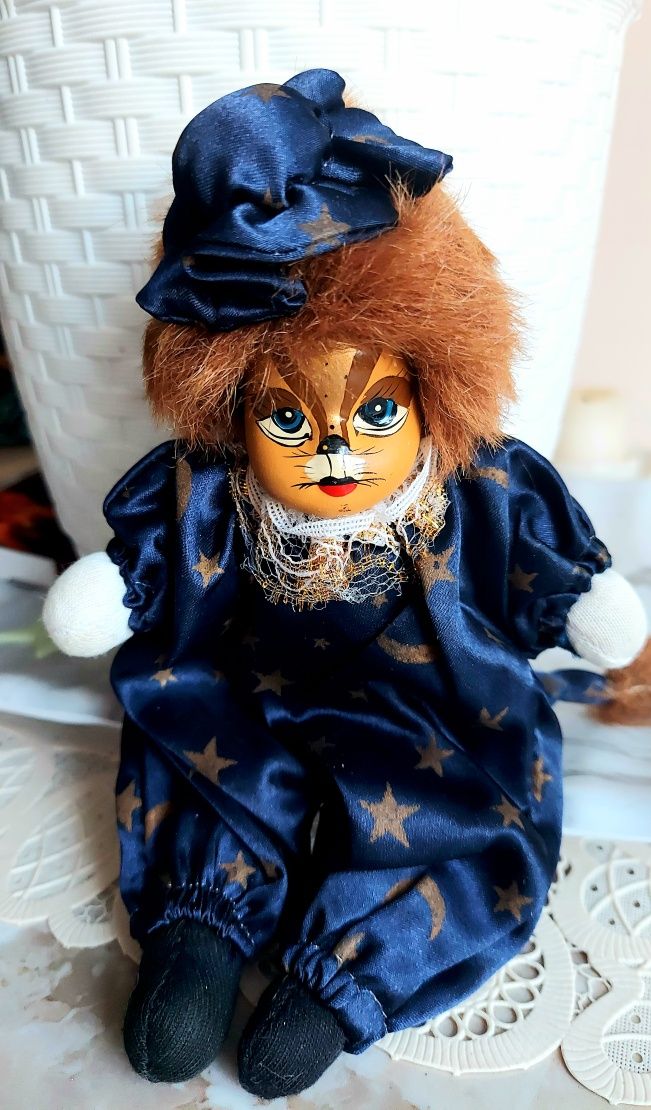 Кукла котик тигр винтаж Германия