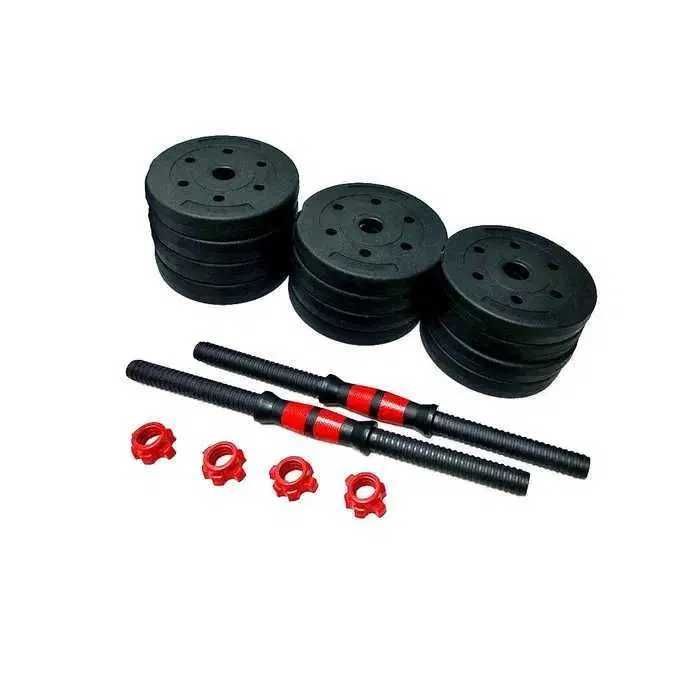 Hantle regulowane 2x10 kg bitumiczne zestaw 20kg gryfy talerze