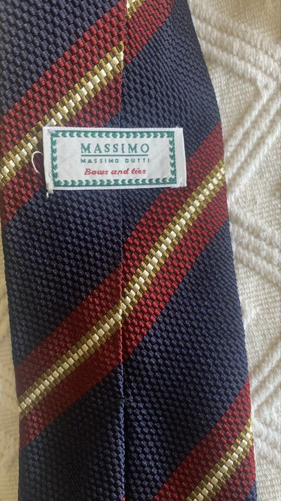 Gravata vintage 100% poliester Massimo Dutti