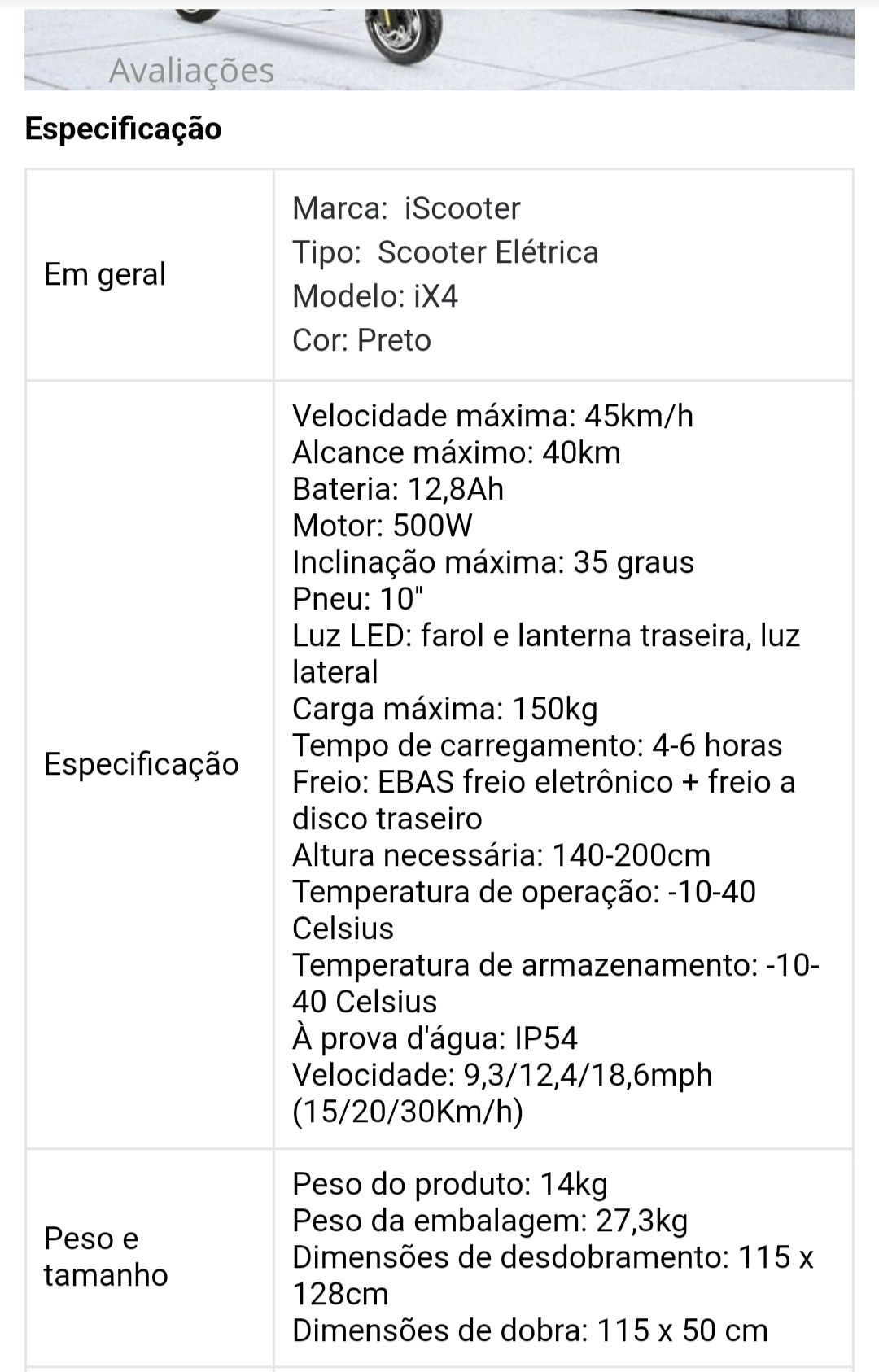 Vendo trotinete elétrica em bom estado