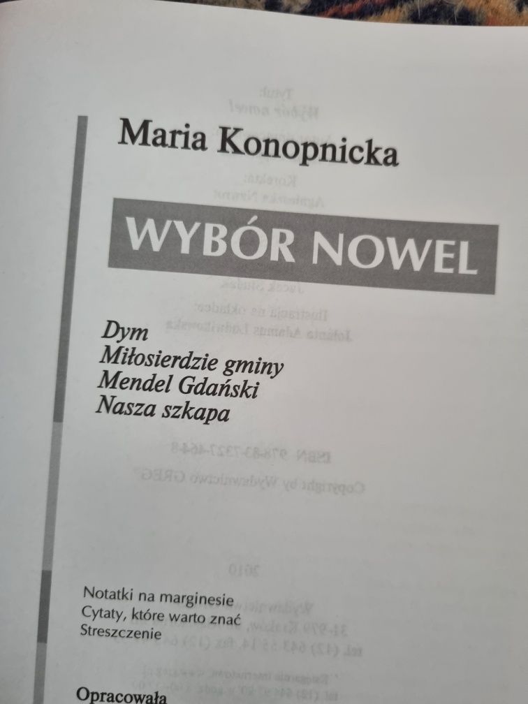 Maria Konopnicka wybór nowel
