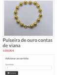 Pulseira  de ouro contas de Viana