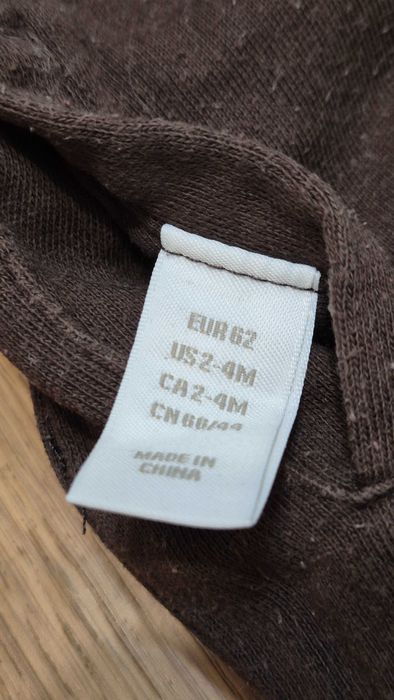 037 U bluza gruba ciepła a la kurtka dwustronna puchata h&m 56-62
