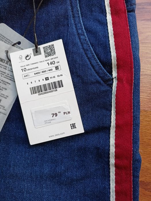 Spodnie jeansowe jogger ZARA rozm. 140