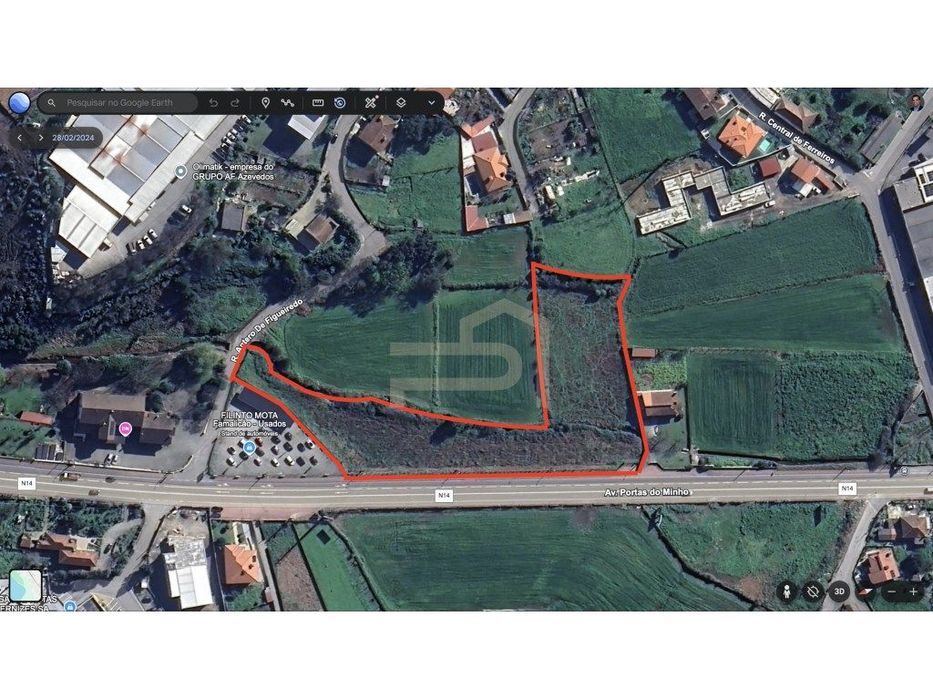 Vende-se terreno de construção. À Face da N14, em Ribeirão.