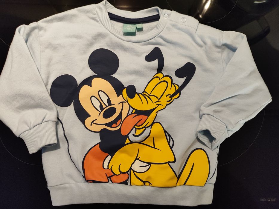 Błękitna bawełniana bluza niemowlęca Disney 80/86 cm