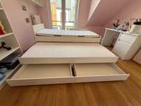 IKEA SLÄKT Rama łóżka z łóżkiem dolnym, 90x200 cm i materacem