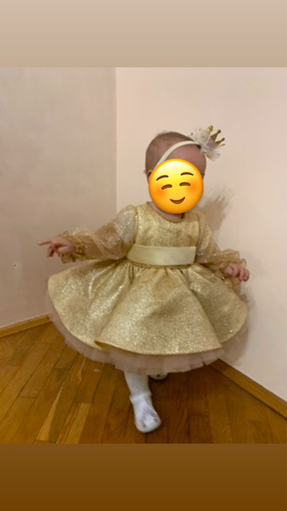 Золоті Сукні мама і доня комплект