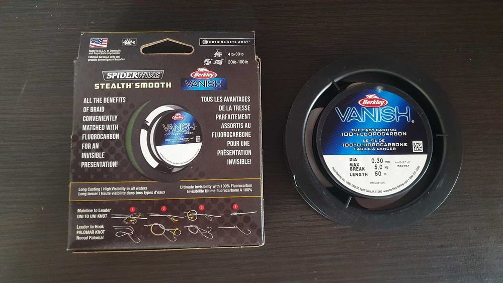 Plecionka SpiderWire Smooth 8 Zielona 150m 0,11 i Fluorocarbon 0,30mm