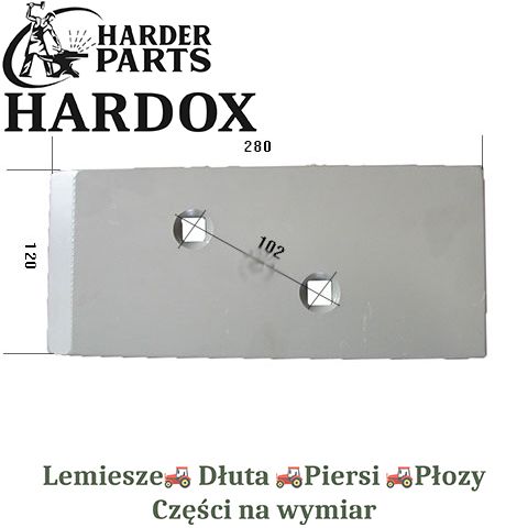 Nakładka Gregoire Besson HARDOX 172380A/S części do pługa 2X lepsze