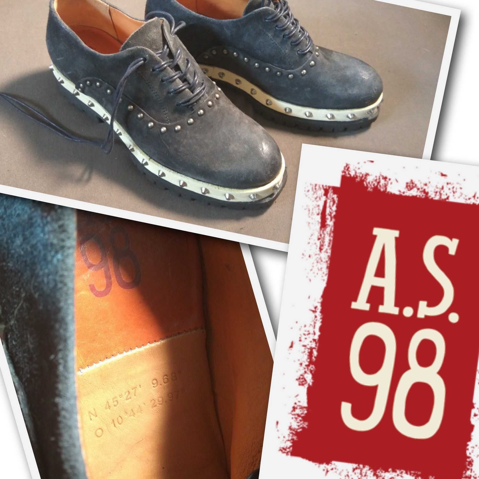 A.S.98 buty stylowe subkulturowe skóra naturalna ćwieki