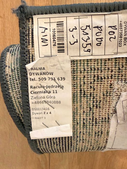 Zielony dywan 195x135 – po profesjonalnym czyszczeniu