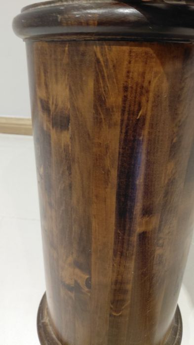 Porta guarda-chuvas cilindro (madeira maciça) 26x26x55cm alt