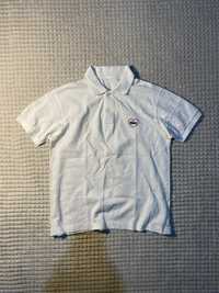 Белая хлопковая футболка поло LACOSTE | M размер