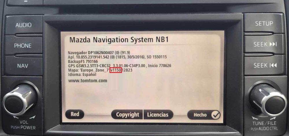 Mapa Mazda NB1 1155 TomTom 6 CX-5 CX-9 Polski Lektor Europa 2025 ONL