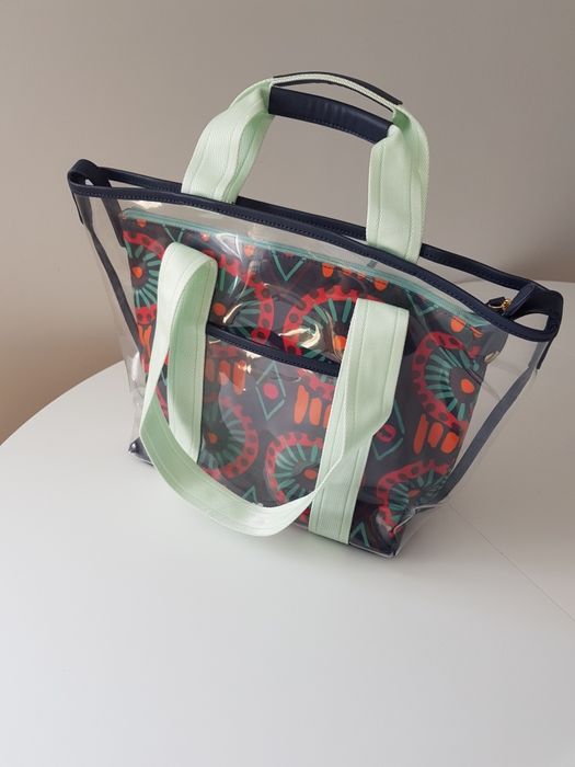 Nowa podwójna plastikowa torba plażowa Radley London