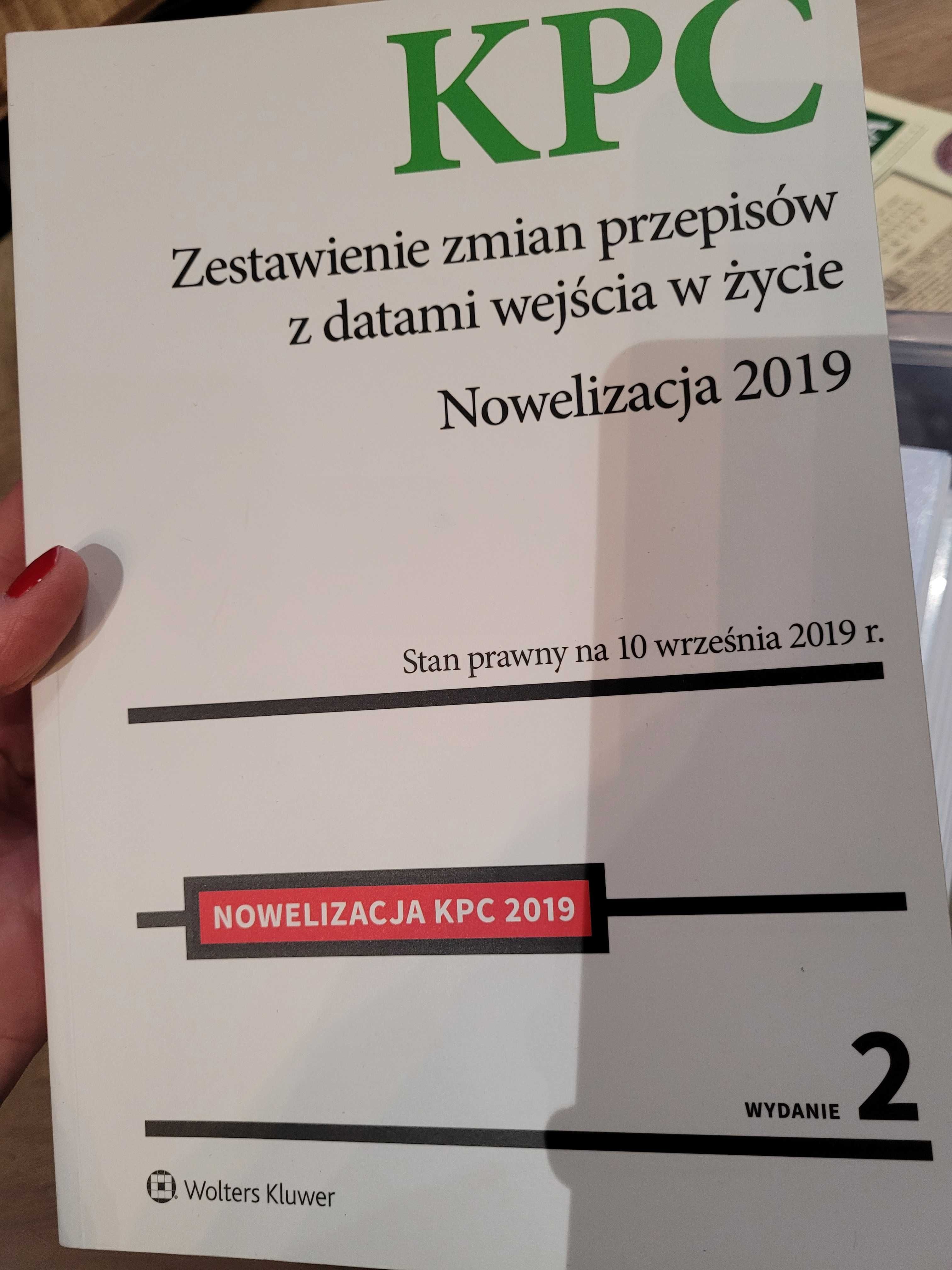 KPC Zestawienie zmian z datami wejścia w życie 2019