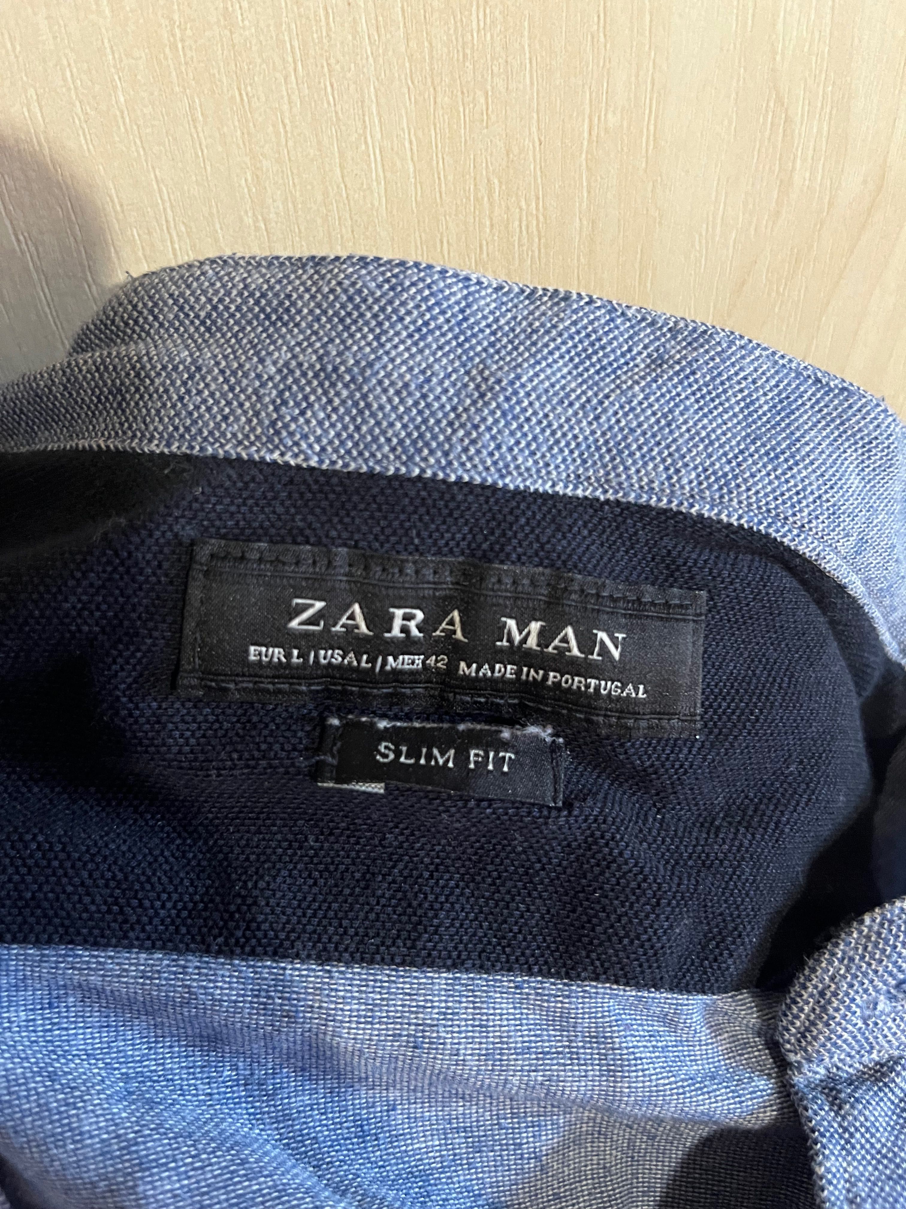 Рубашка Zara (низкий воротник)