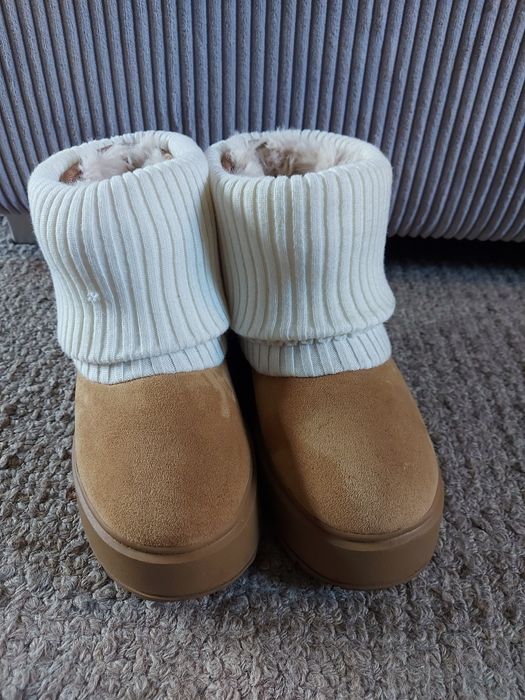 Buty śniegowce ze skarpetką Bershka 37