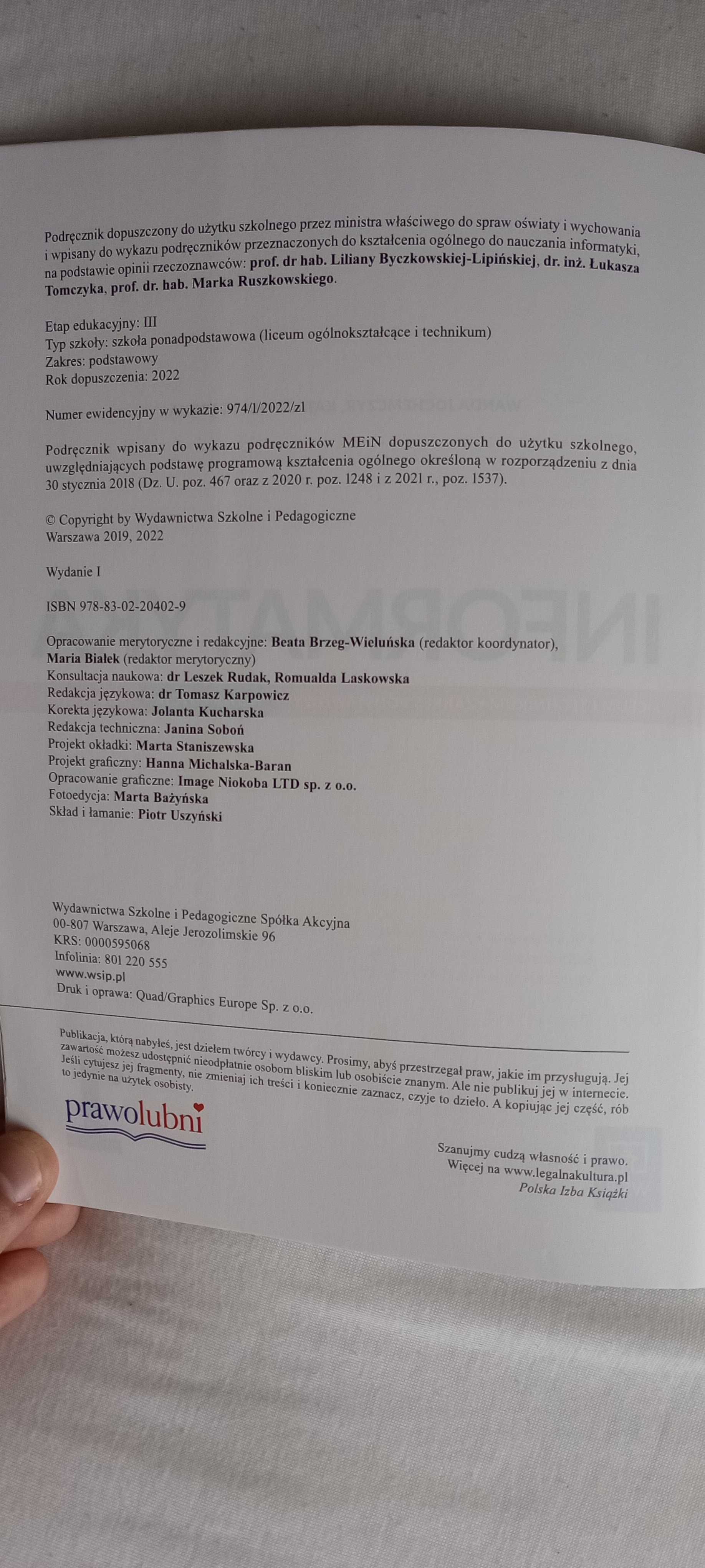 Informatyka klasa 1 liceum/technikum