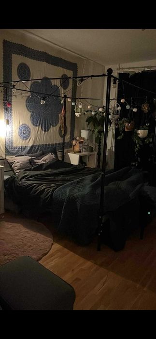 Lozko metalowe z baldachimem 180x200