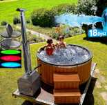 BALIA Ogrodowa Jacuzzi 200 cm PIEC ZEWNĘTRZNY AKRYL -8 osobowe 18 DYSZ