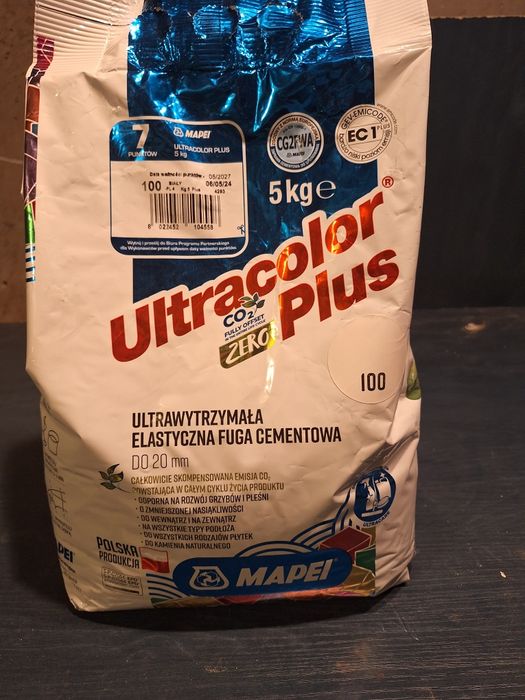 Fuga Cementowa Mapei Ultracolor Plus 5kg - 100 Biała