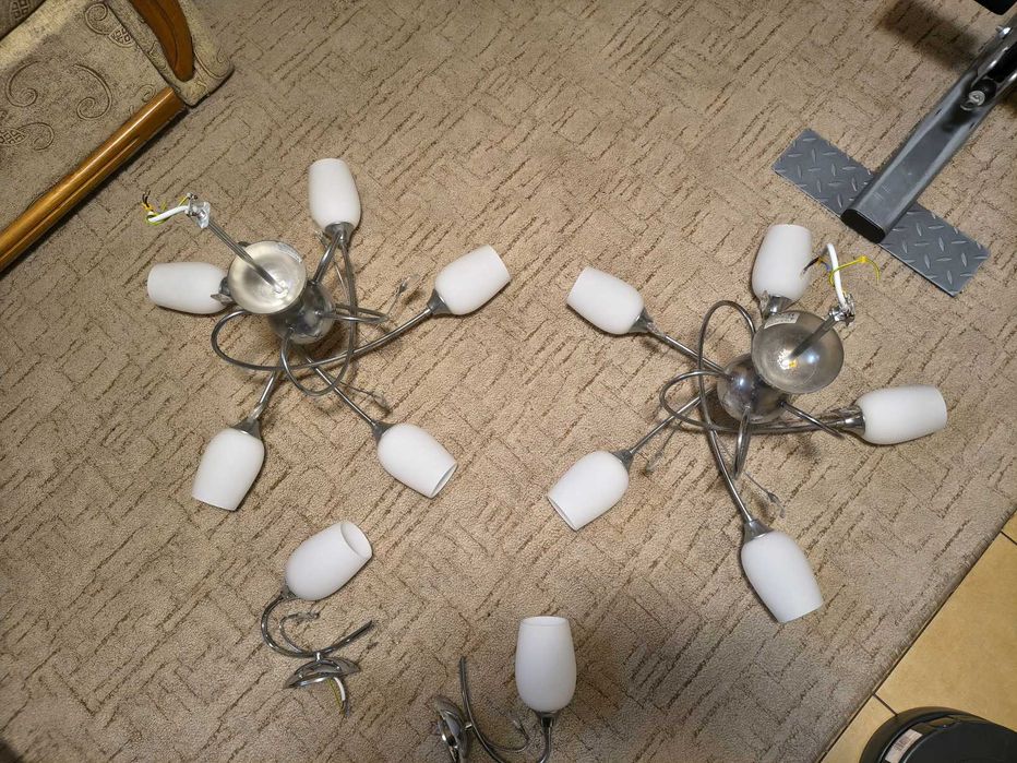 Żyrandole 2x + 2 kinkiety