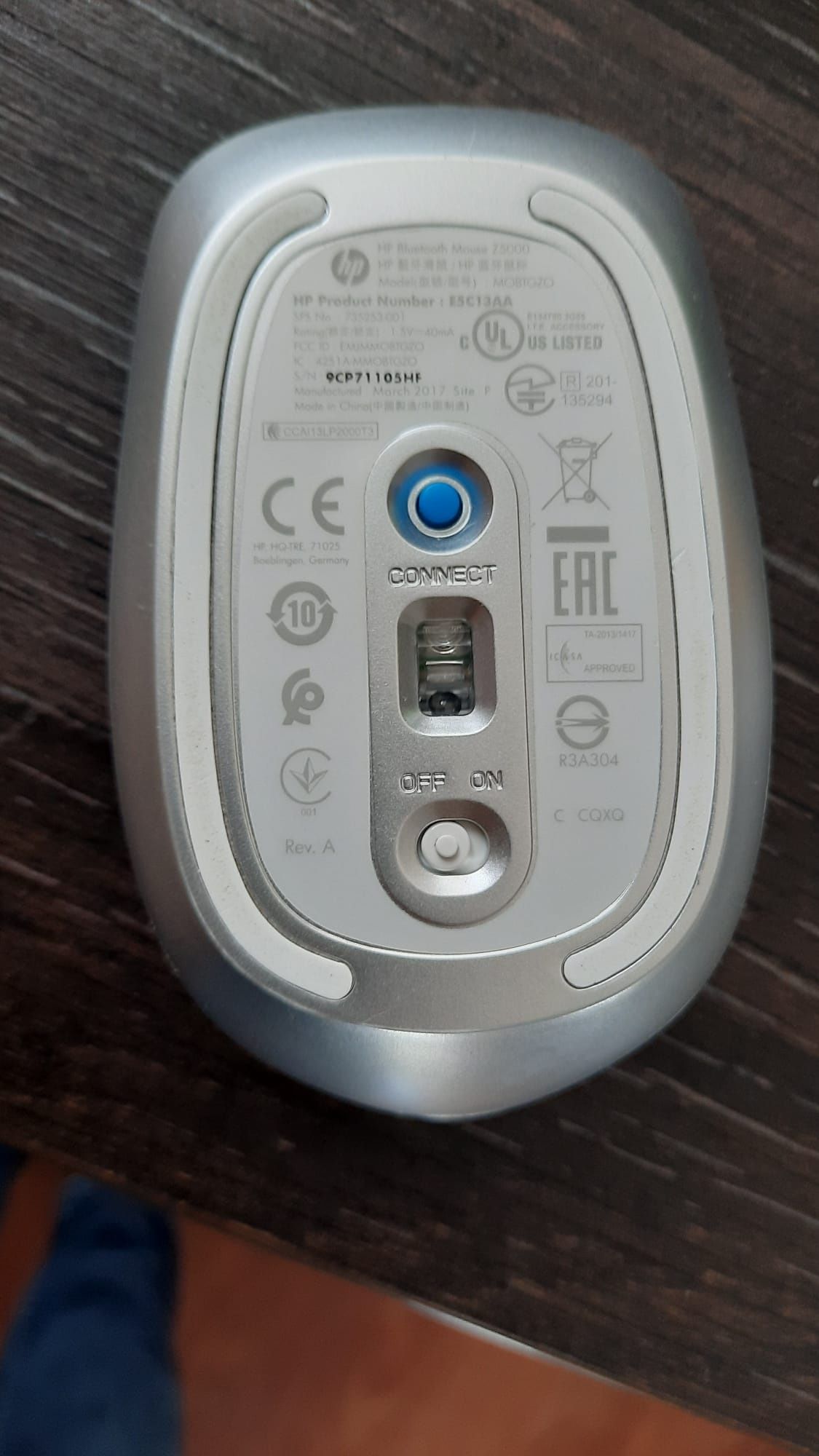 Myszka bluetooth HP Z5000