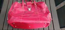 Walizka/torba skórzana czerwona lata 70te  55cmx40cmx20cm