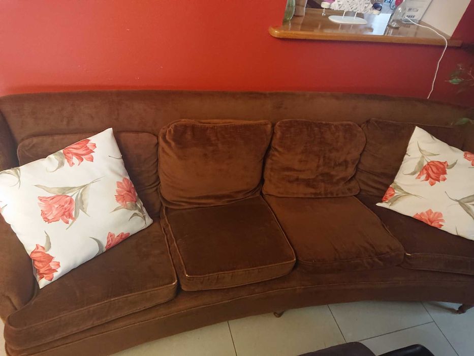 Kanapa sofa brązowa retro vintage
