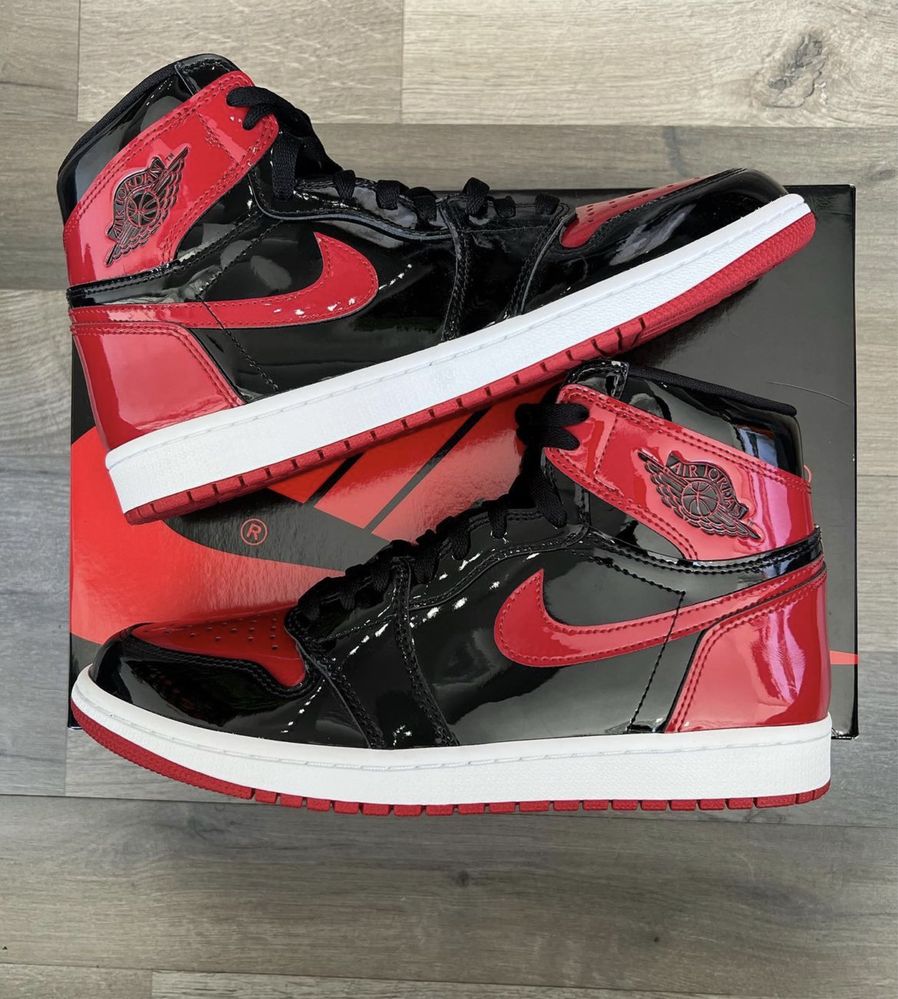 Air Jordan 1 High Patent Bred r. 44