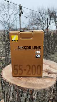 Новий Об'єктив Nikkor 55-200 VR+Захисне Скло,Nikkor f/4-5.6G ED DX VR