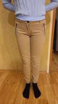 Jeansy spodnie beżowe Zara Basic r.34