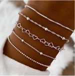 5 Pulseiras Prateadas NOVAS