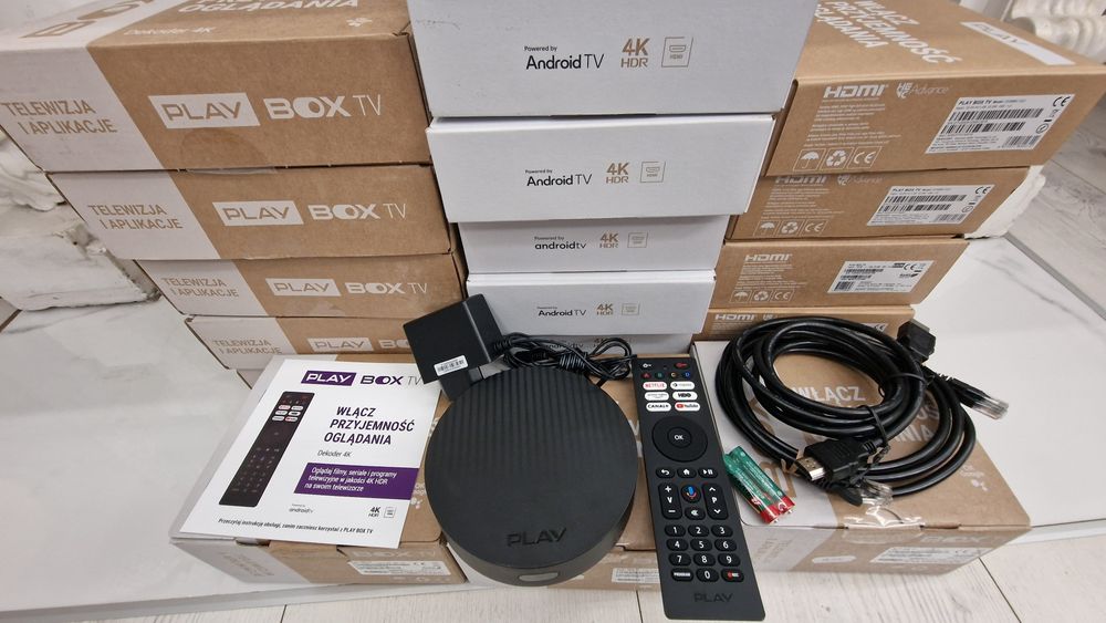 Dekoder play now tv box 4k  wers 4  iptv android box nowe