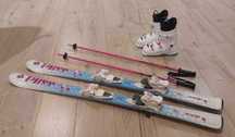 Komplet narty Volkl 104 cm buty r. 37 kijki dla dziewczynki 150cm