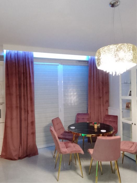 STÓŁ OKRĄGŁY CALVIN FI100 zloty czarny efekt marmuru dwa blaty !!