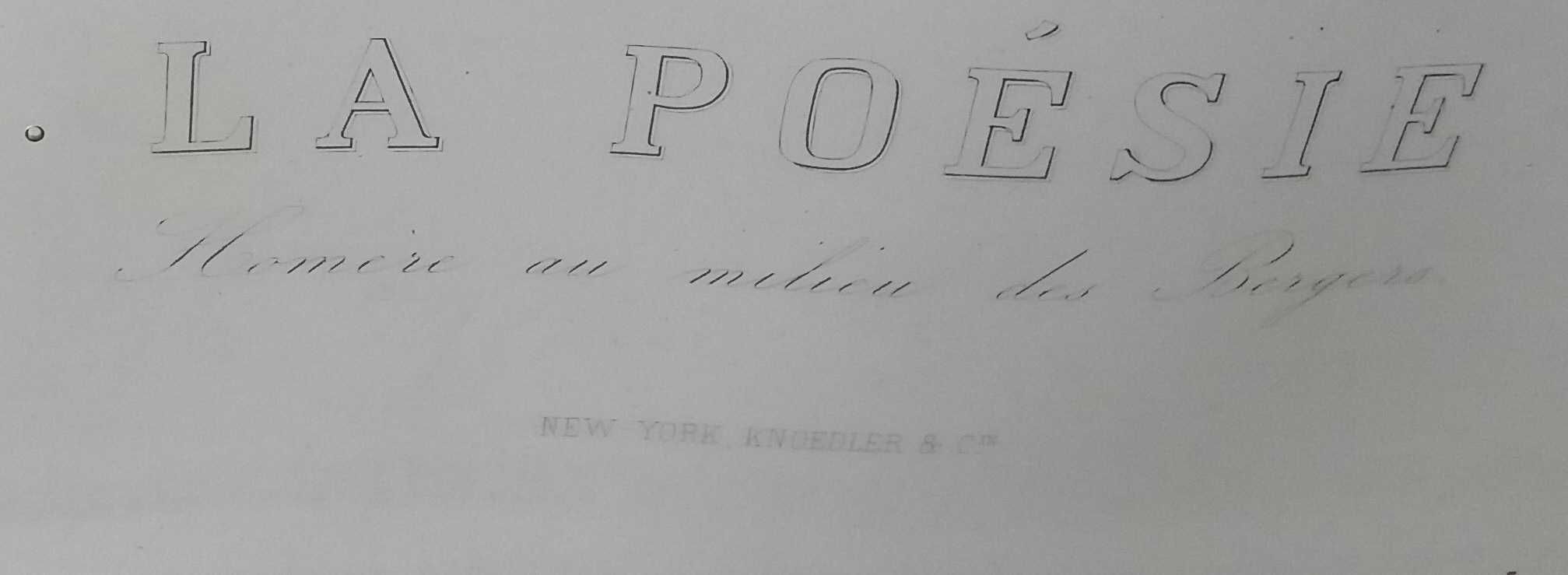 Gravura: La Poésie "Homer au mileiu des bergers - Charles Chardon aîné