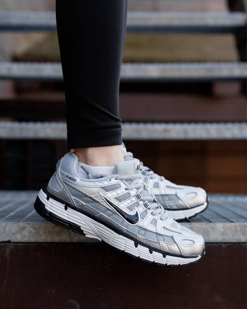 Nike P-6000 White Silver Black
