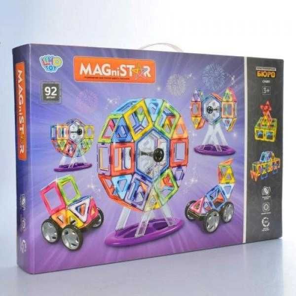Дитячий магнітний конструктор LT4001, 92 деталей