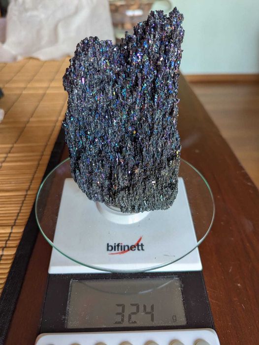 Carborundum - Cristal de Carboneto de Silício Arco-íris - 324g