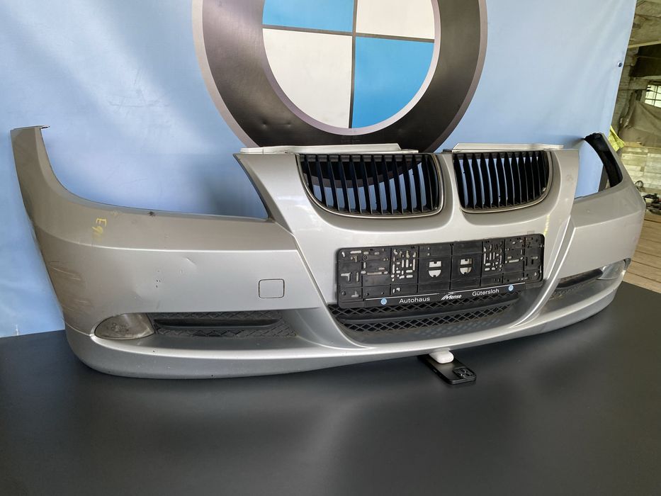 Передній бампер BMW E90 E91 Дорест 354 Titan Silver Сірий Бампер БМВ