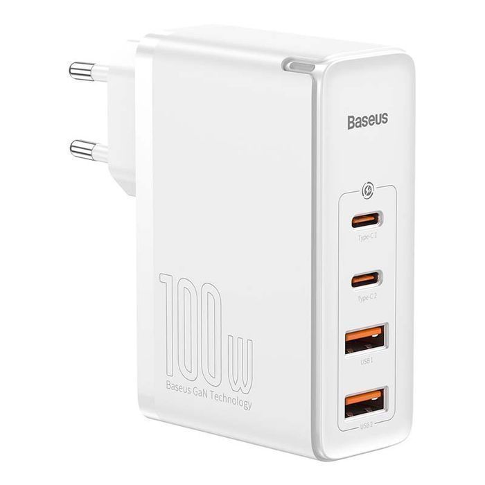 Ładowarka Sieciowa Baseus Gan2 Pro, 2X Usb + 2X Usb-C, 100W, Eu